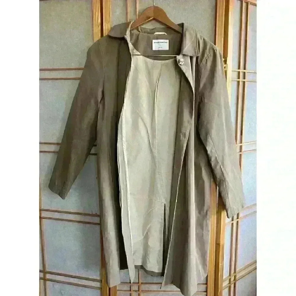 NWT, Women's Trench Coat, Medium, Amazon Essentials, Taupe, Mid-length, - Picture 8 of 12